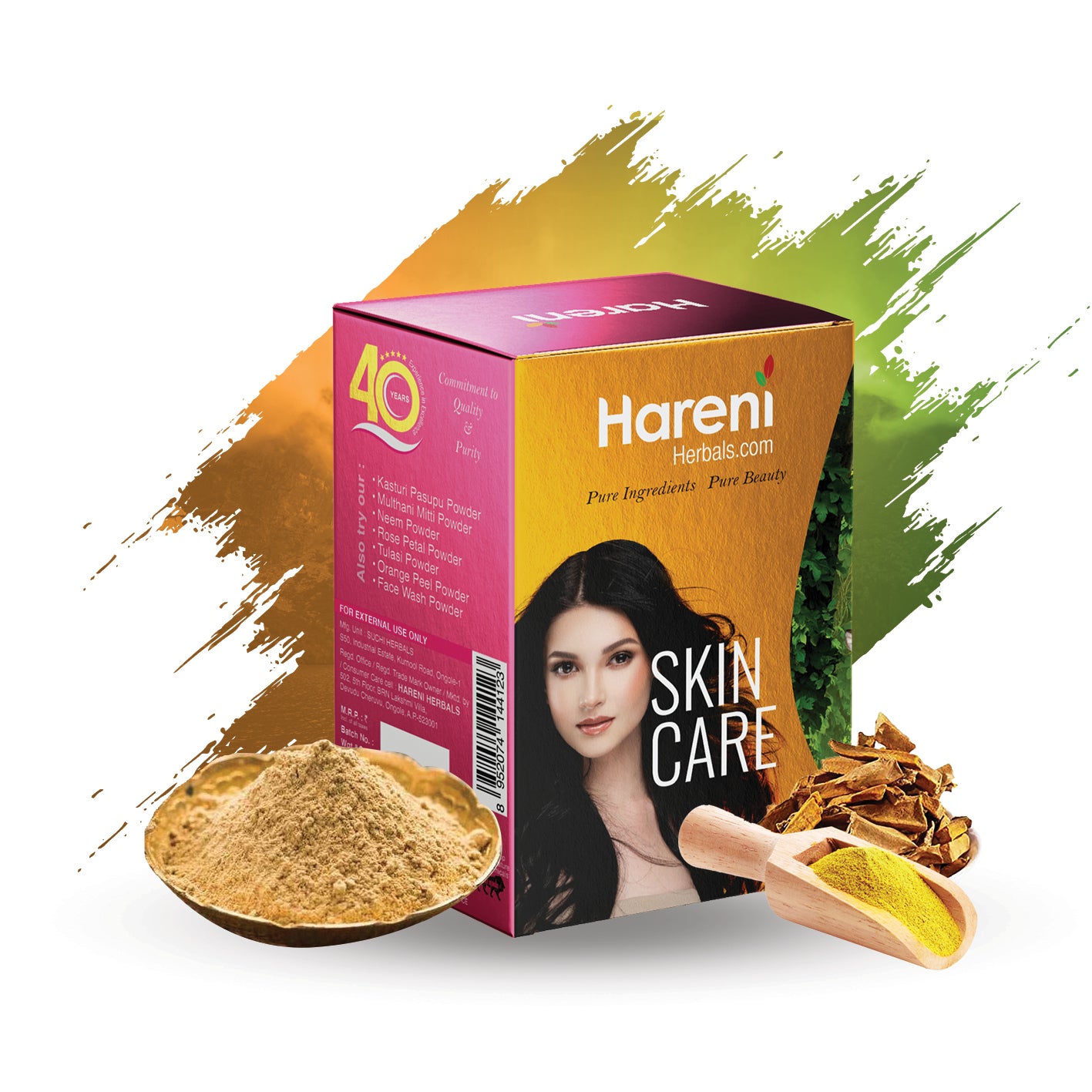 Multhani Mitti and Kasturi Pasupu (Manjal/ Turmeric) combo Face Packs