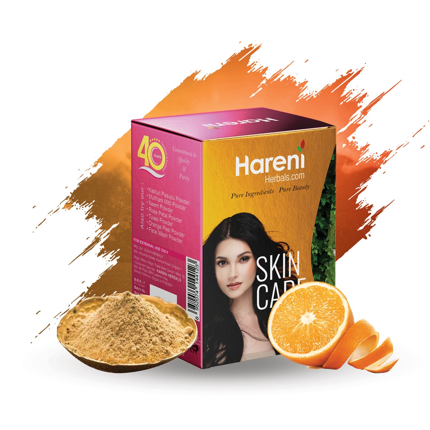Multhani Mitti and Orange Peel Powder Combo Pack
