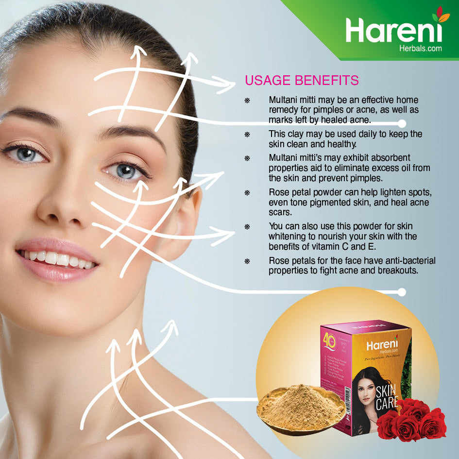 Multhani Mitti and Rose Petal Face Pack