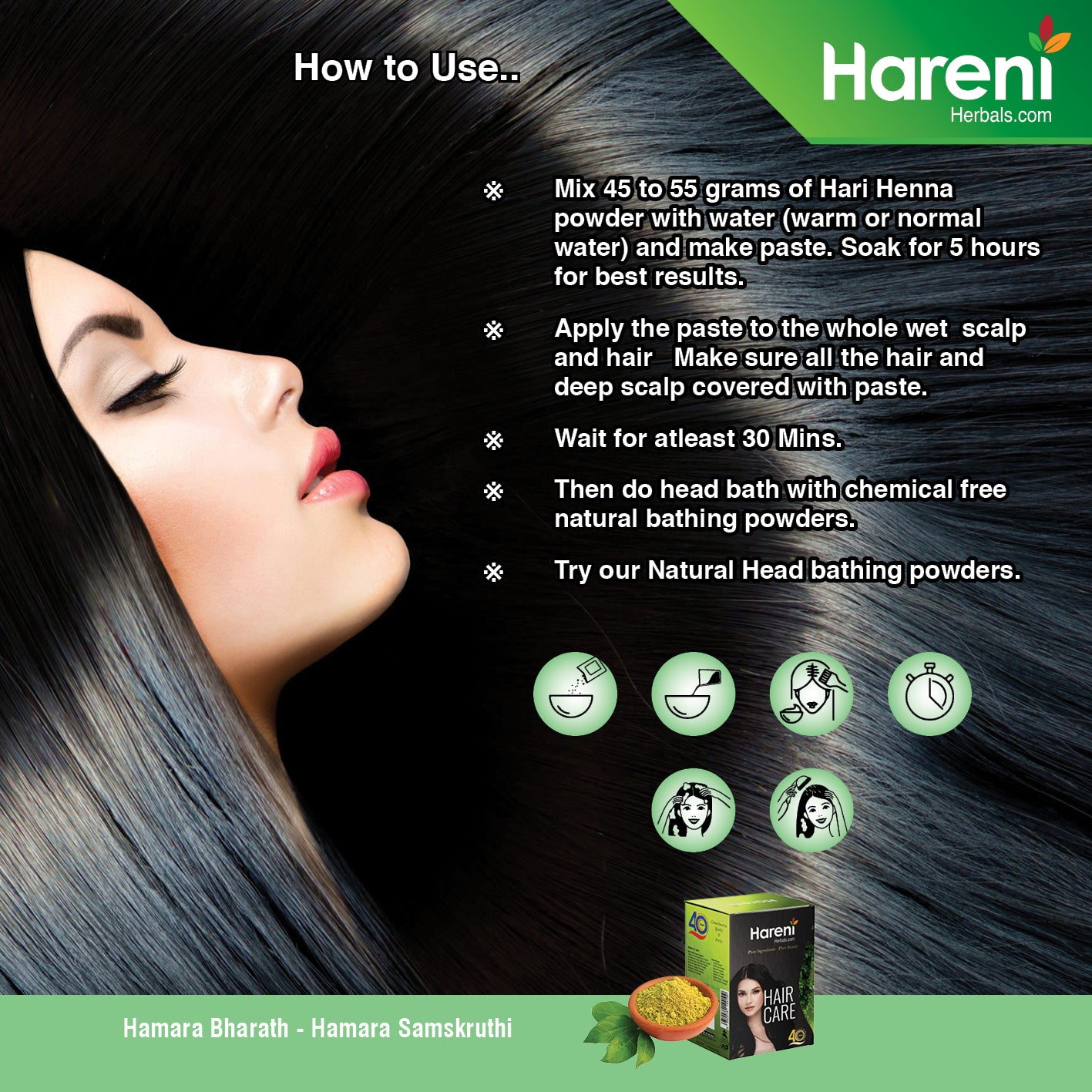 Pure Henna Hair Pack Powder