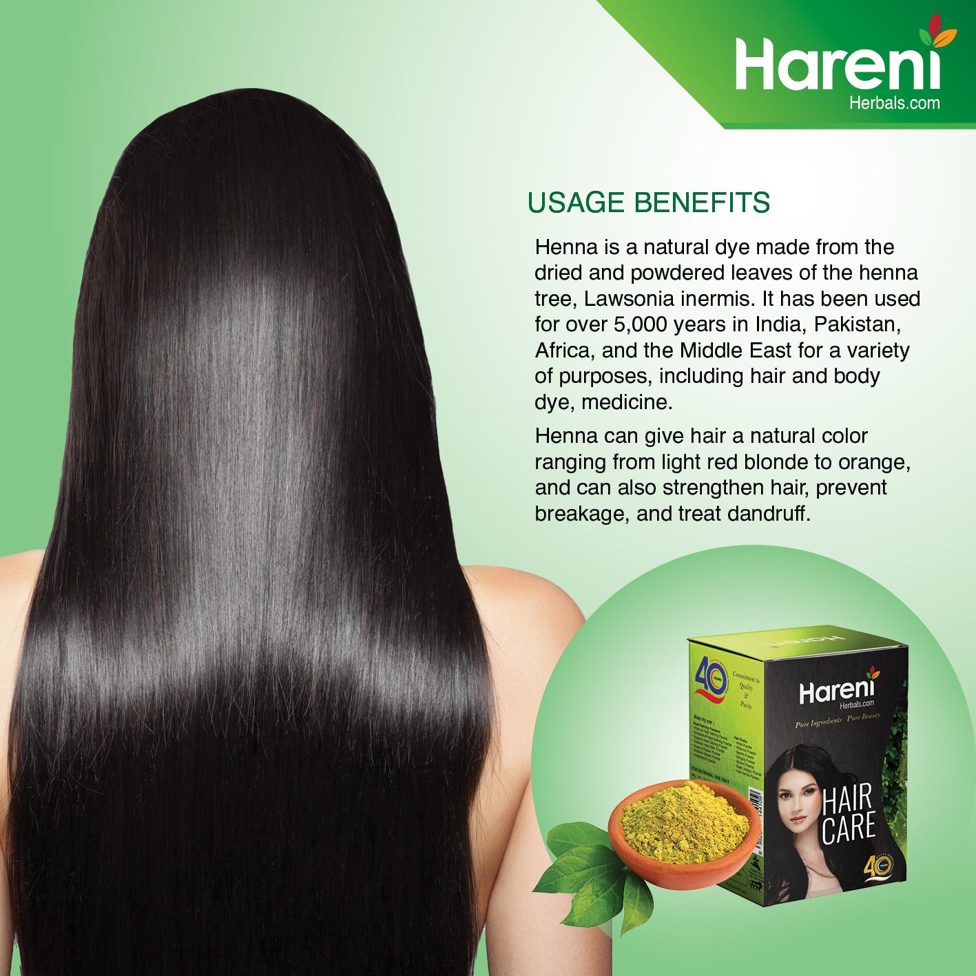 Pure Henna Hair Pack Powder