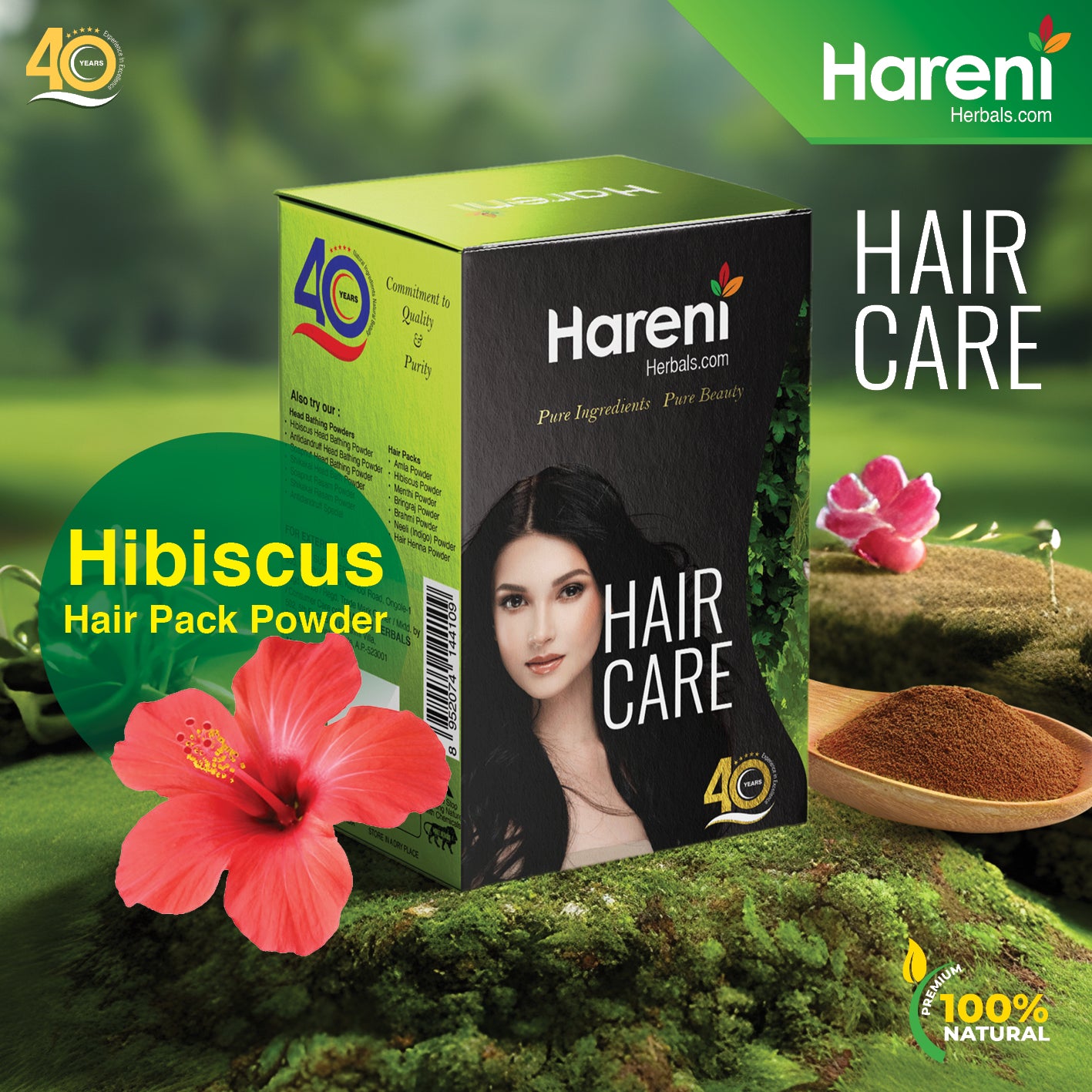 Pure Hibiscus Hair Pack Powder
