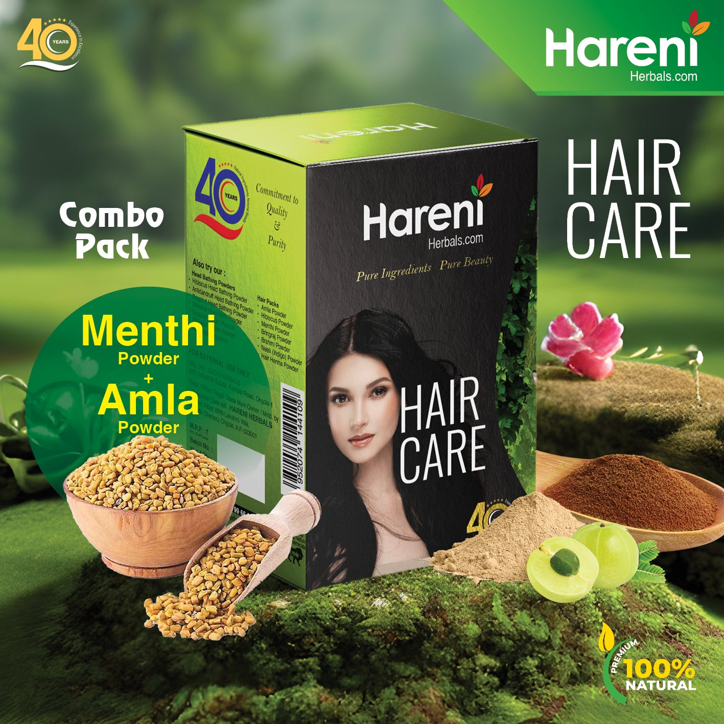 Amla and Menthi Powder Combo pack