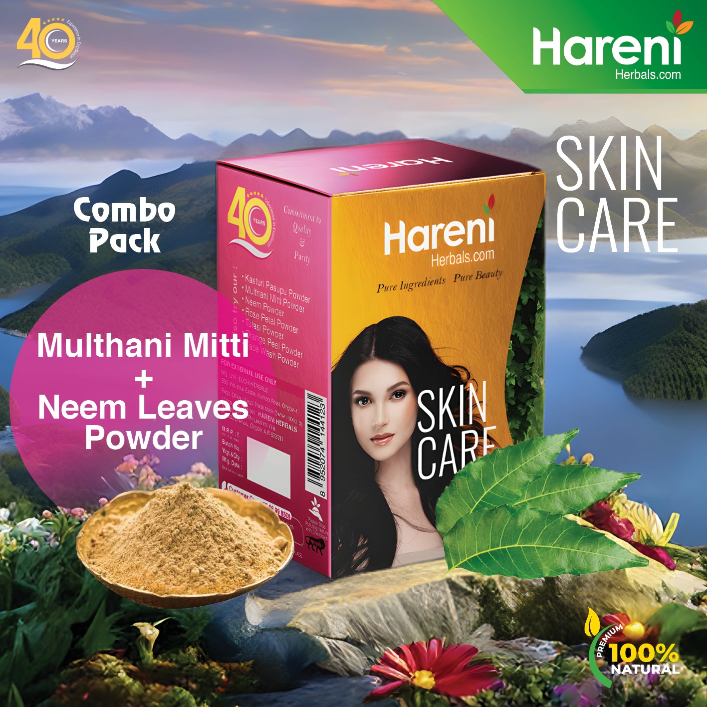 Multhani Mitti and Neem Combo Face Pack